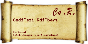 Császi Róbert névjegykártya