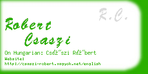 robert csaszi business card